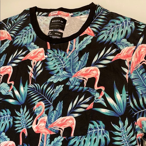 *NEW* Men’s Flamingo Print T-Shirt - Picture 2 of 5